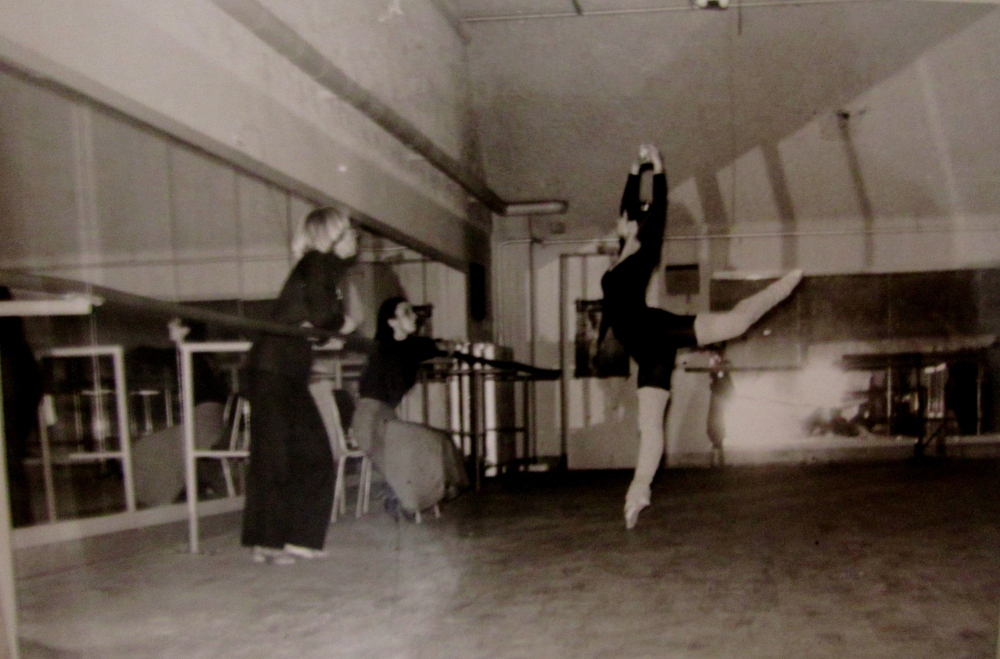 Pre-performances classes were rigorous, some would start at 10 am, with short breaks in between they would sometimes not end until nightfall explains Sylvia pictured here rehearsing for her variations en pointe. 